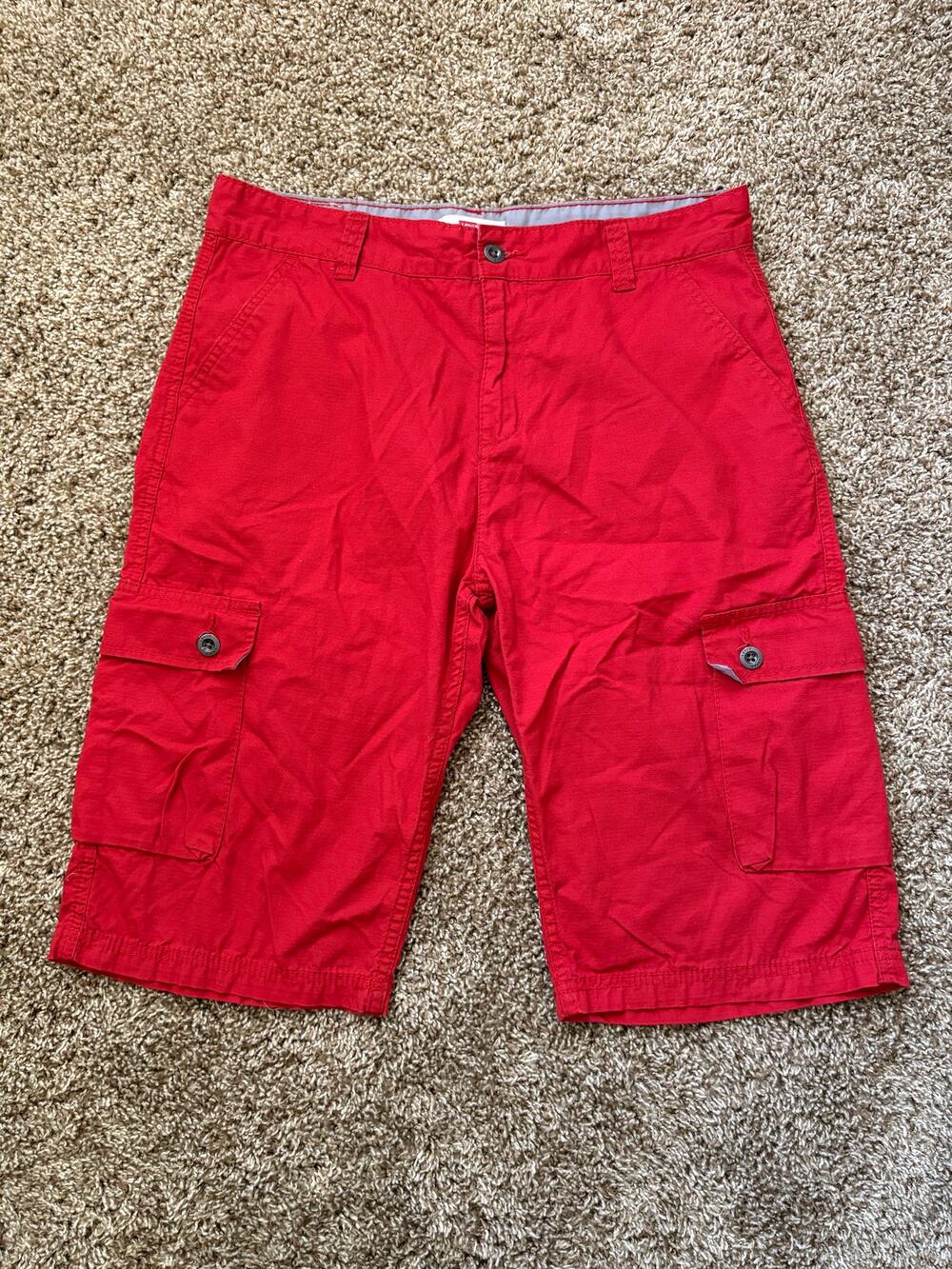 Levi's Westwood Cargo Shorts Regular Size 30 Red